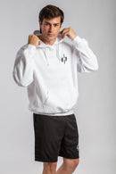 Felpa bianca con cappuccio - Padel Street